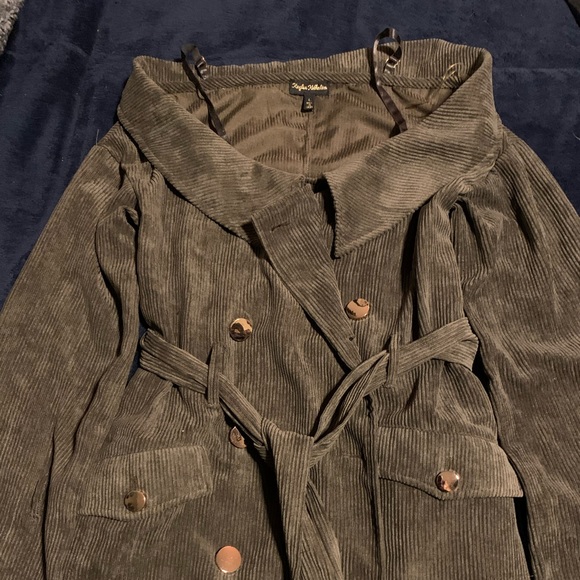 Corduroy off the shoulder dress - Picture 3 of 5